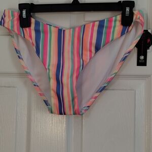 NWT No Boundaries Multicolor Cheeky Striped Bikini Bottom